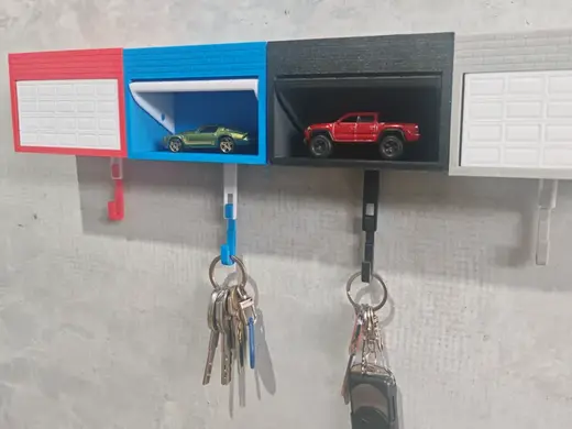 Car Garage Key Holder with Opening Door