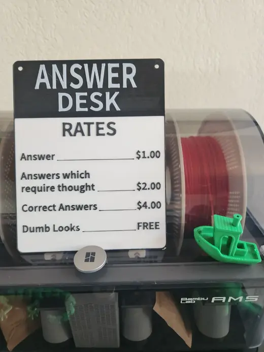 Funny Office Desk Sign