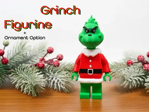 Brick Grinch Figurine + Ornament