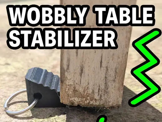 Keychain Wedge for Wobbly Tables