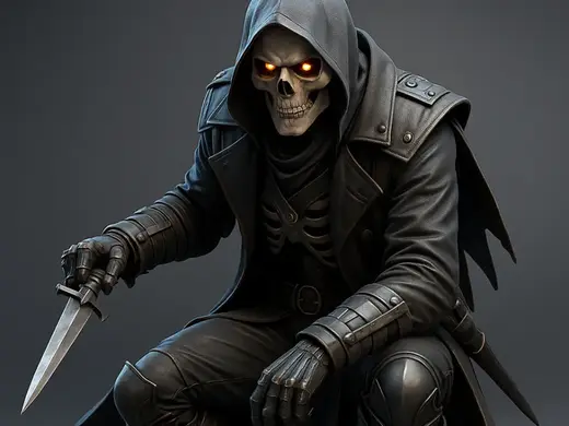 Viktor, Sketeton Rogue for Dungeons and Dragons