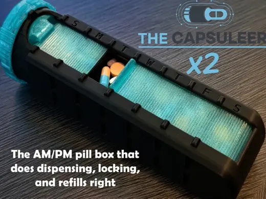 Locking Pill Box AM/PM | The Capsuleer x2