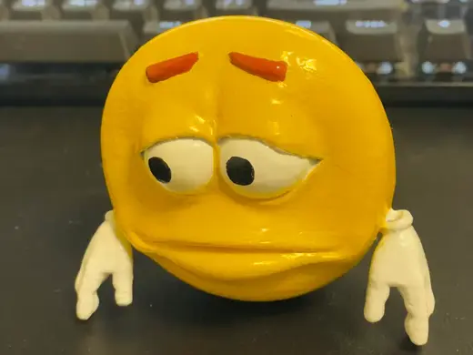 Sad yellow emoji meme :(