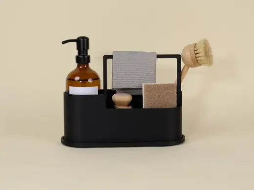 Spülbecken Organizer + magnetischer Abtropfschale