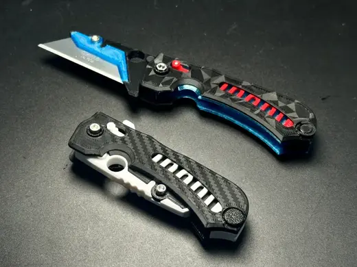 Spring-Axis Lock Folding Utility Knife - F3DP