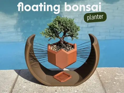 Floating Bonsai Planter • Suspended Filament
