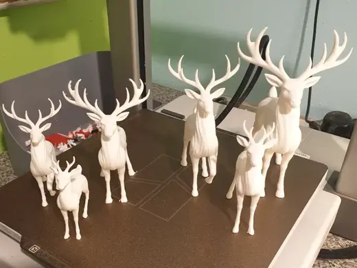 Nordic White Reindeer family Decoration Sets