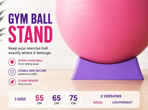Gym fitness ball stand - 3 sizes, 2 versions