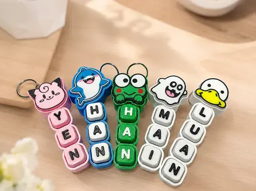 Porte-clés anti-stress personnalisé avec un nom