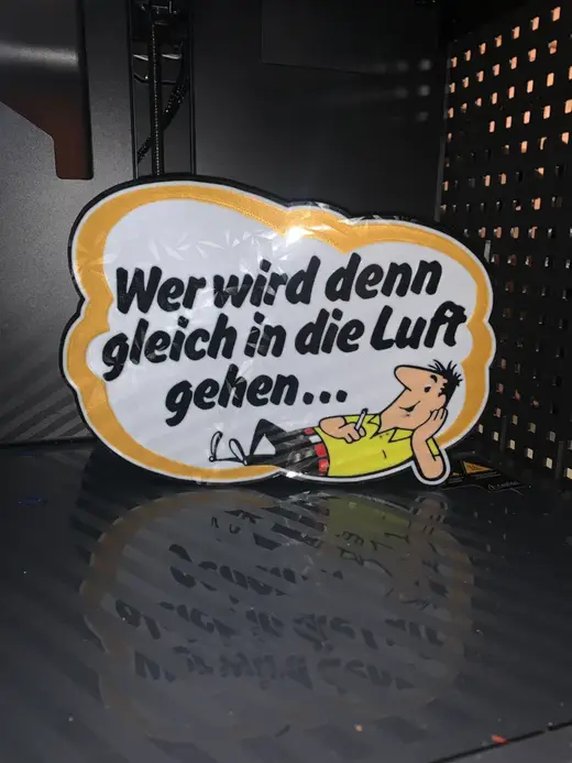 Wer wird denn gleich in die Luft gehen LED Lightbox
