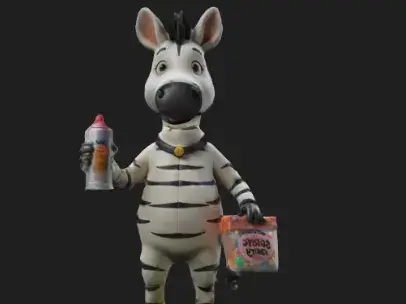 Zebra of the Trick or Treat Troop