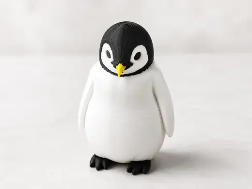 可爱的帝企鹅宝宝 多色打印 3D 打印模型