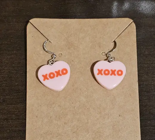 Conversation Heart Earrings XOXO