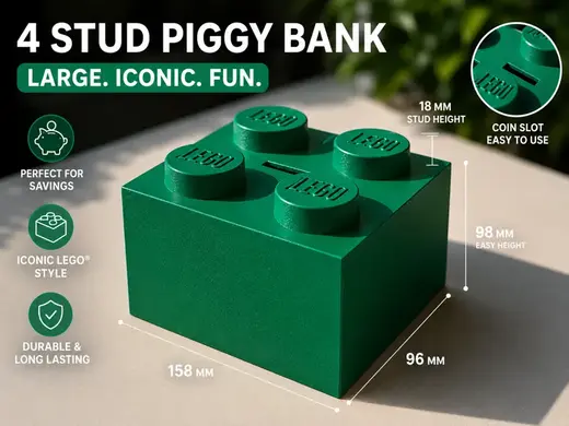 4 STUD PIGGY BANK