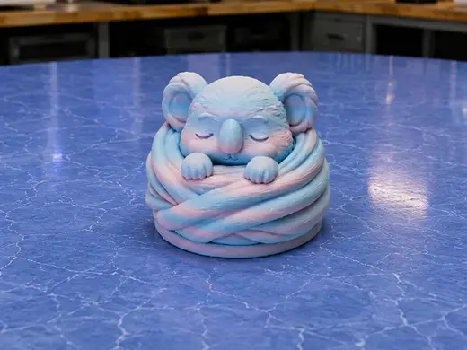 Schlafender Koala im Kuschelnest