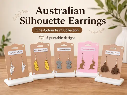 Australian Wildlife Silhouette Earrings
