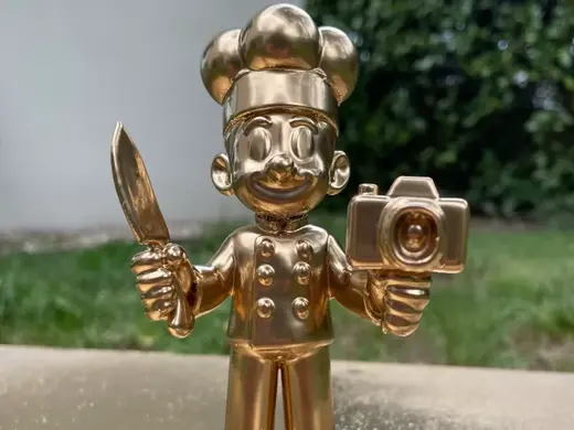 Chef Cuisinier 3D avec Caméra – Figurine Cartoon