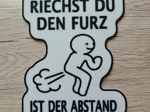 Witziges Schild "Furz"