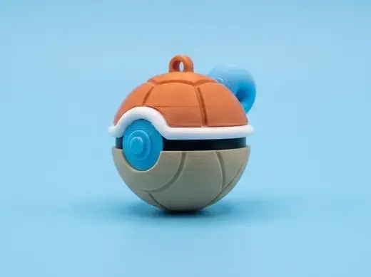Squirtle Pokeball - Keychain - No AMS