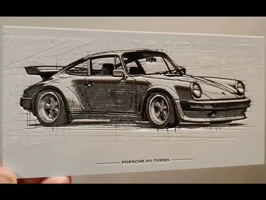 Porche 911 turbo HueForge