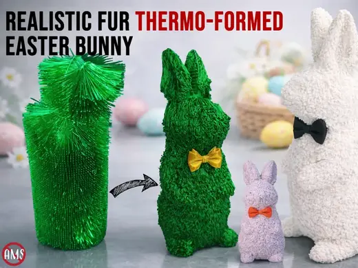 Thermo-Formed Realistic Furry Easter Bunny