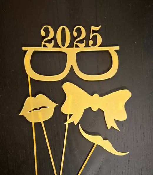 New Year's Eve Photo Props Set