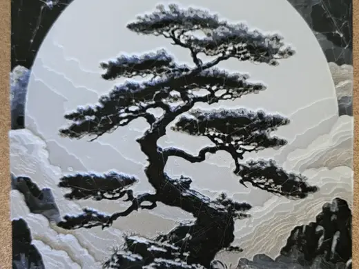 Bonsai sur roche acéan