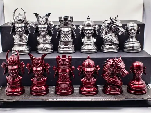 Samurai Warrior Oni Chess Set|Feudal Japan Pieces