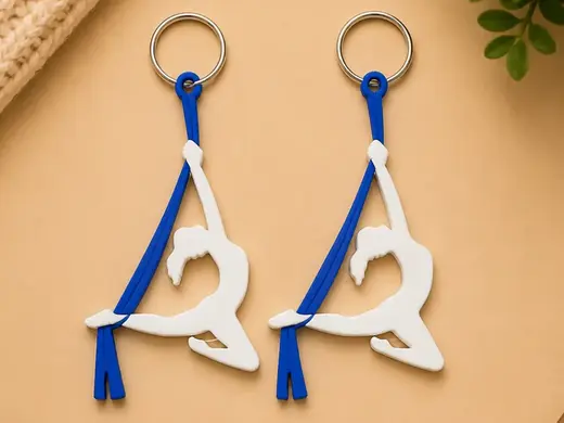 Aerial Silks Keychain | Acrobat Design