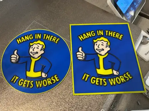 Fallout Vault Boy - Hang in There Signs
