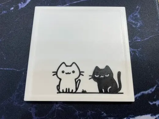 Black Cat & White Cat Coasters