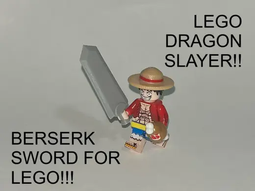 BERSERK DRAGON SLAYER SWORD - FOR LEGOs