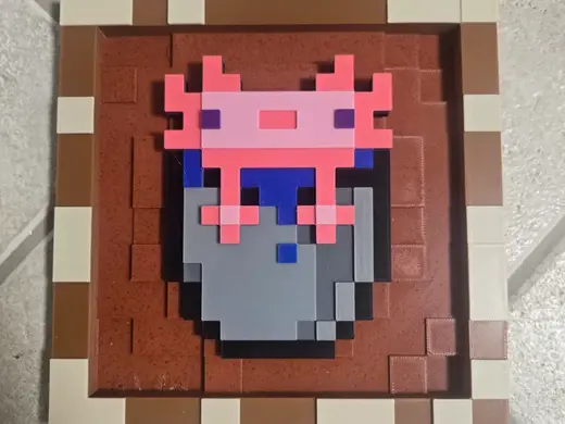 Bucket Of Axolotl - Minecraft Item Frame