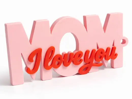 Mother’s Day Keychain for Mom - Cute 3D Print Gift