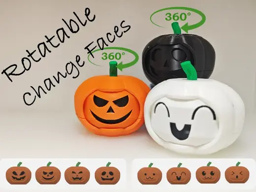 4 Face-In-1 Rotatable Pumpkin 旋转南瓜