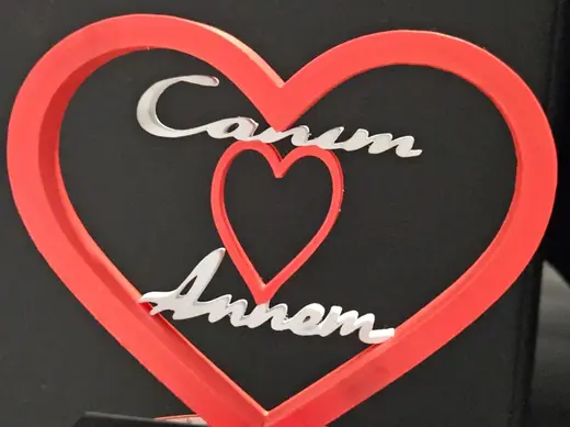 Canim Annem Aufsteller mit Herz