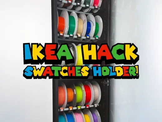 Swatches Holder for Ikea Billy Hack (16mm tubes)!
