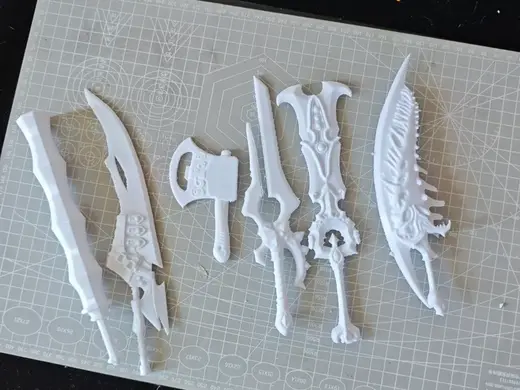 古代武器模型 全套兵器十八般迷你金属摆件刀剑 传奇 玩具刀 一键打印 免安装 可以放大