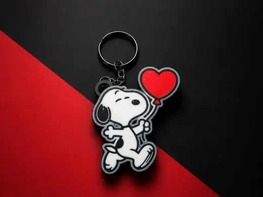 adorable Snoopy-inspired keychain