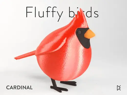 Fluffy Birds - Cardinal