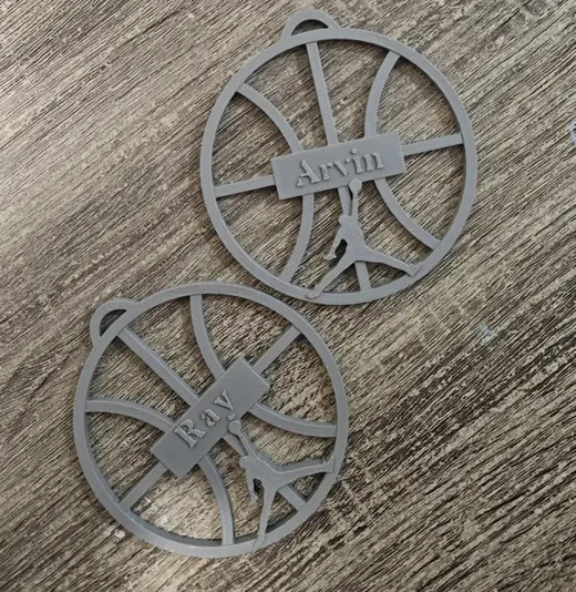 Basketball bag tag/name card