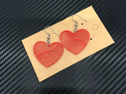 Heart earrings, no AMS, 0.4 mm nozzle