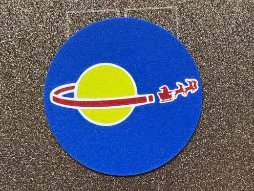Christmas Classic Space Logo Coaster