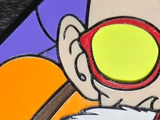 Missing Ear for Dragon Ball Master Roshi Wall Art