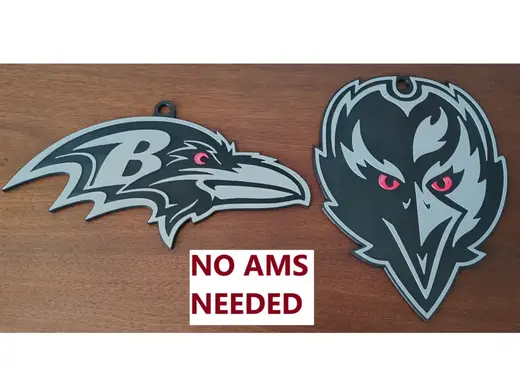 Ravens Blacked Out Logo for Chain or Wall Mount