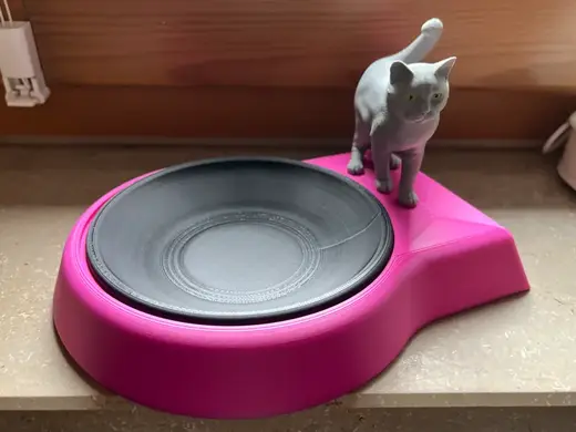 Futternapf für Katze mit Katzenfigur