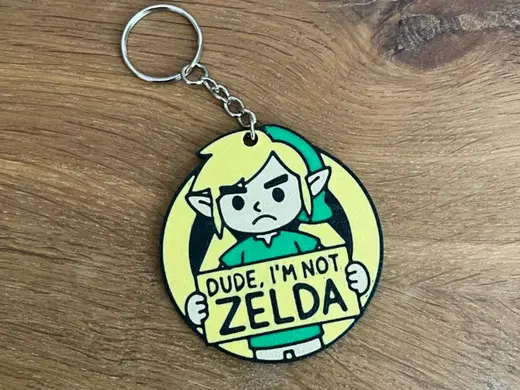 I'm not Zelda Keychain / 4 color / Gamer gift