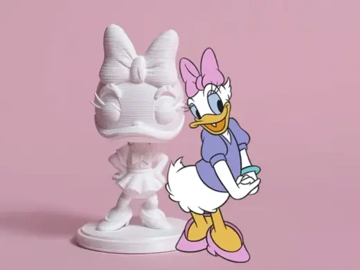 Daisy Duck Inspired Figurine – Classic Cartoon