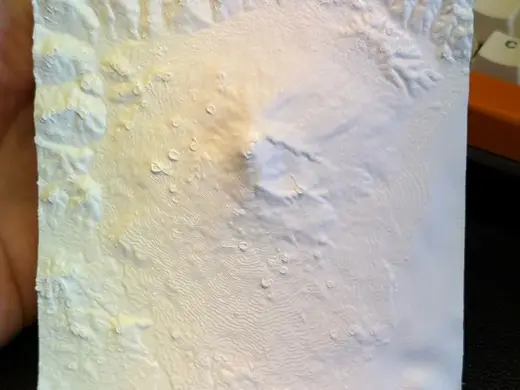 Mount Etna Topographic Scale Print
