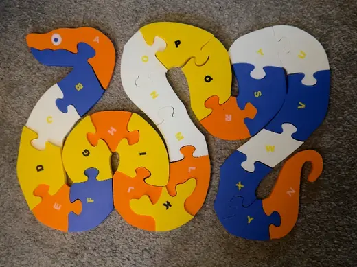 A-Z Alphabet snake (English alphabet) puzzle